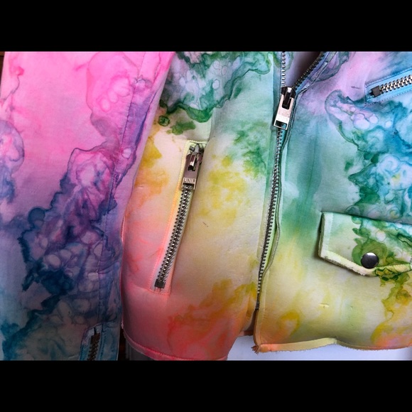NWOT UNIF Ltd Edition Multicolored Tie Dye Jacket - Picture 7 of 11
